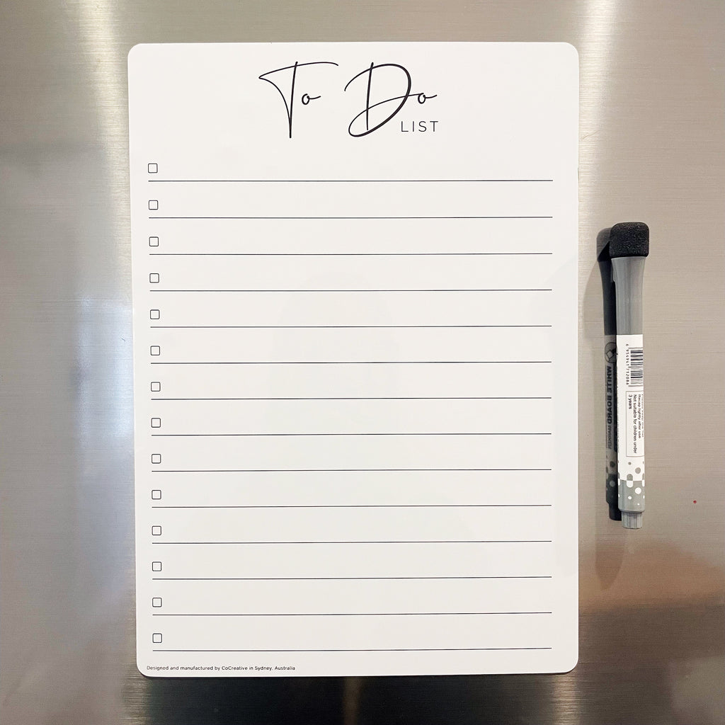 Fridge To Do List - A4 Magnetic Whiteboard To Do List - Family Organiser