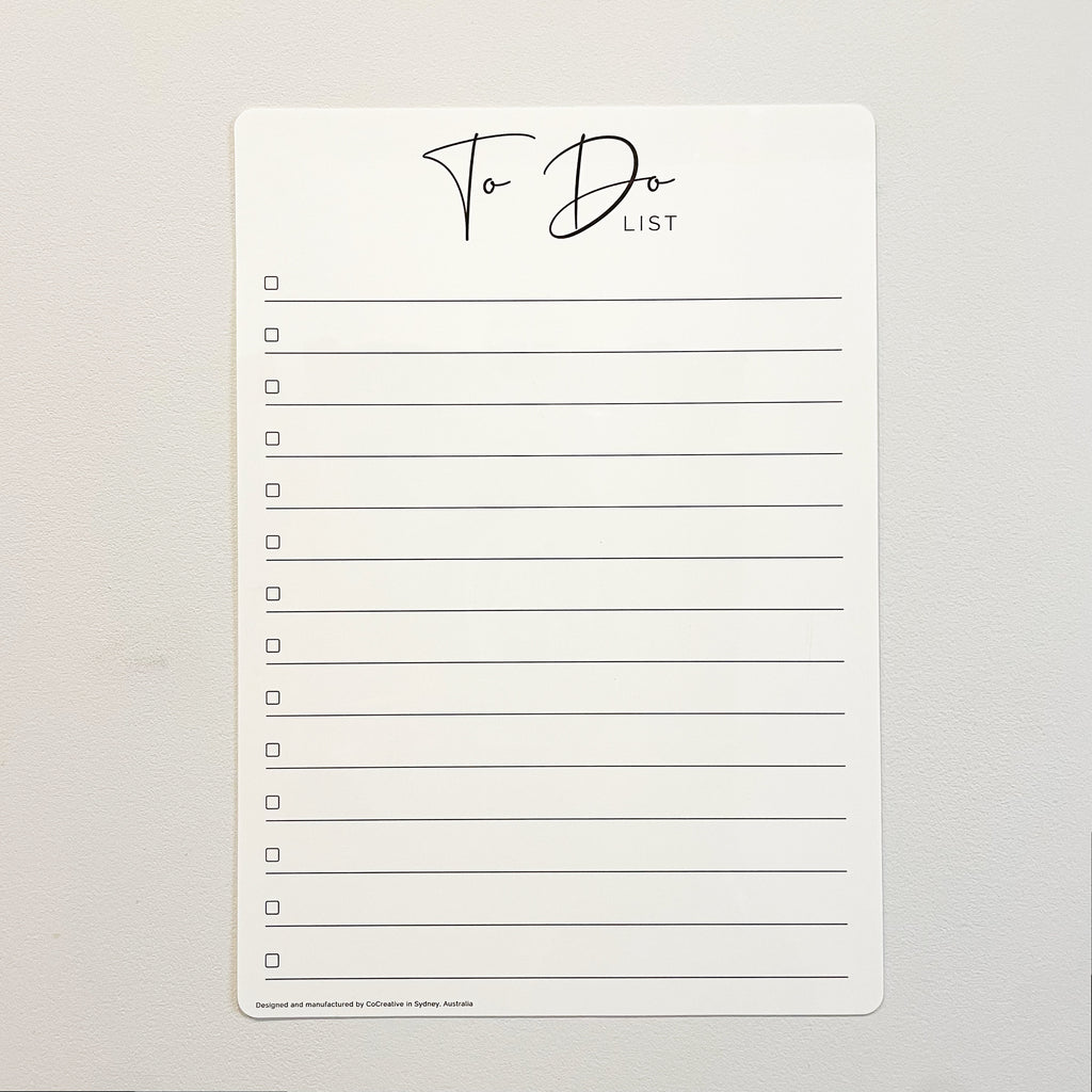 REMOVABLE To Do List - A4 Removable Adhesive Whiteboard To Do List - Family Organiser