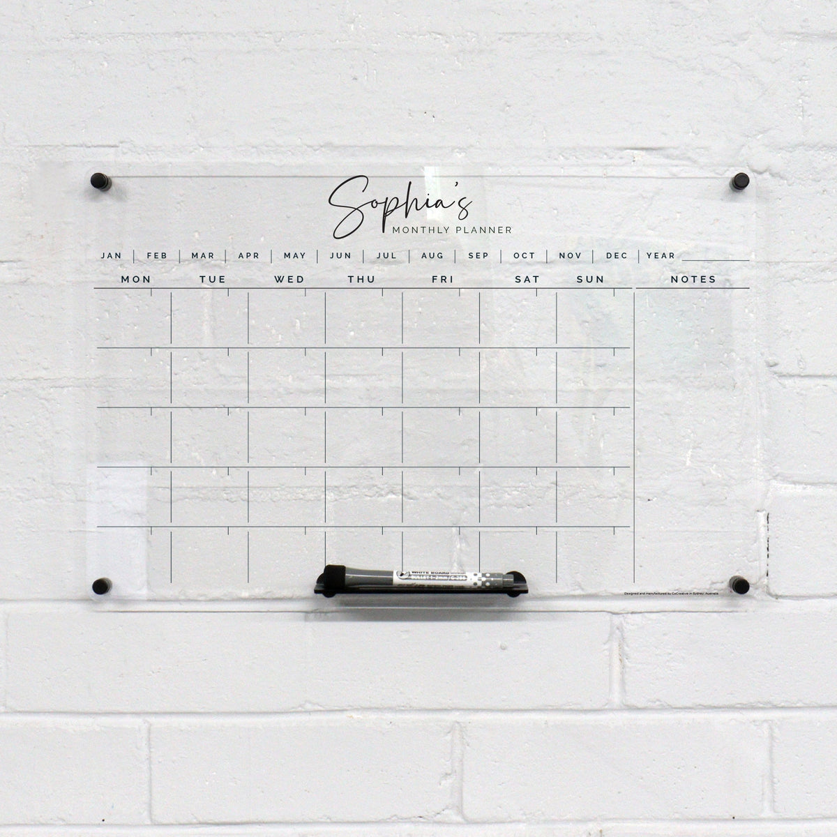 Wall Planner Monthly List Design Acrylic Whiteboard Calendar wall-planner-monthly-list-design-acrylic-whiteboard-calendar