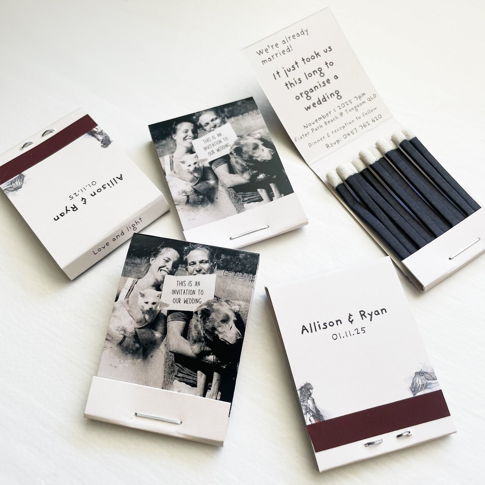 Pinterest Matchbook Example Custom Wedding Matchbooks - Mr & Mrs Design – CoCreative Design