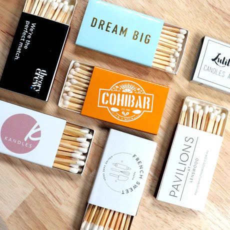 Custom branded matchboxes for hotels, restaurants, cafes, pubs, and other business promotion. 
