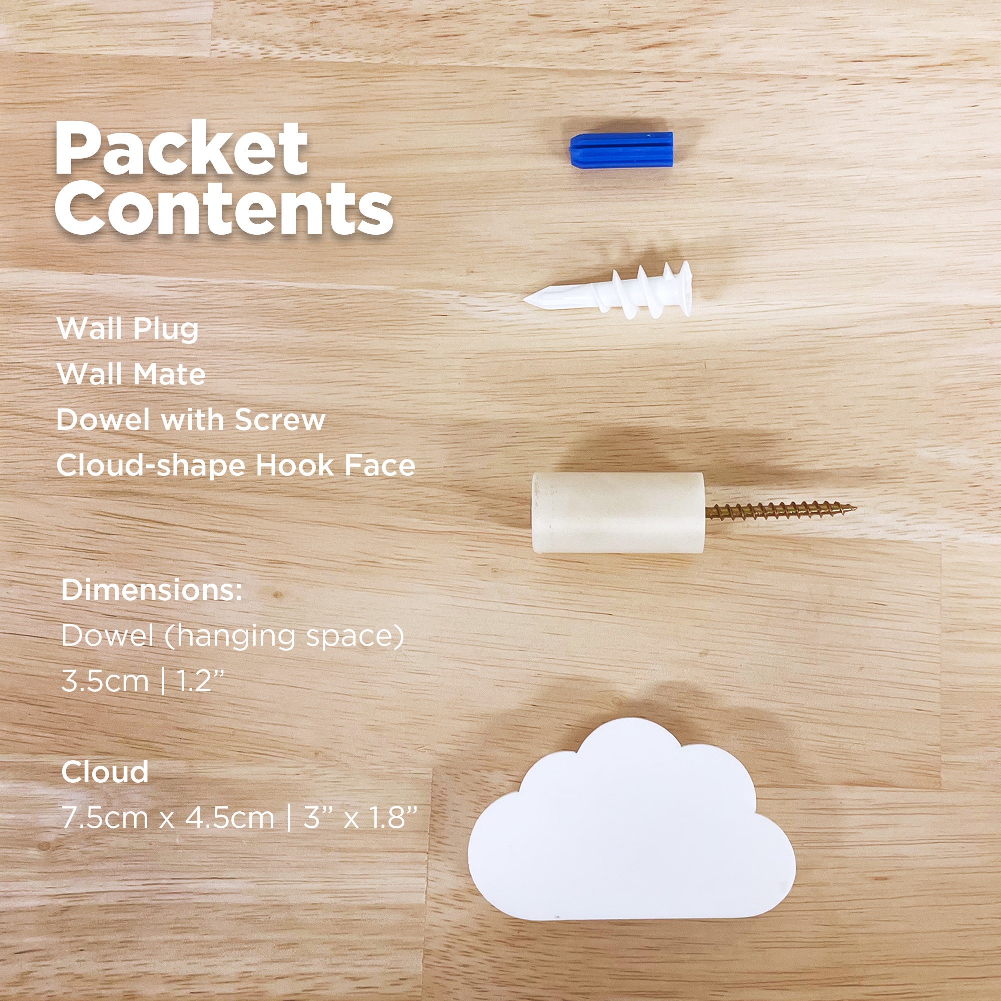 Cloud Wall Hooks Children's Clothes and Sign Hanging