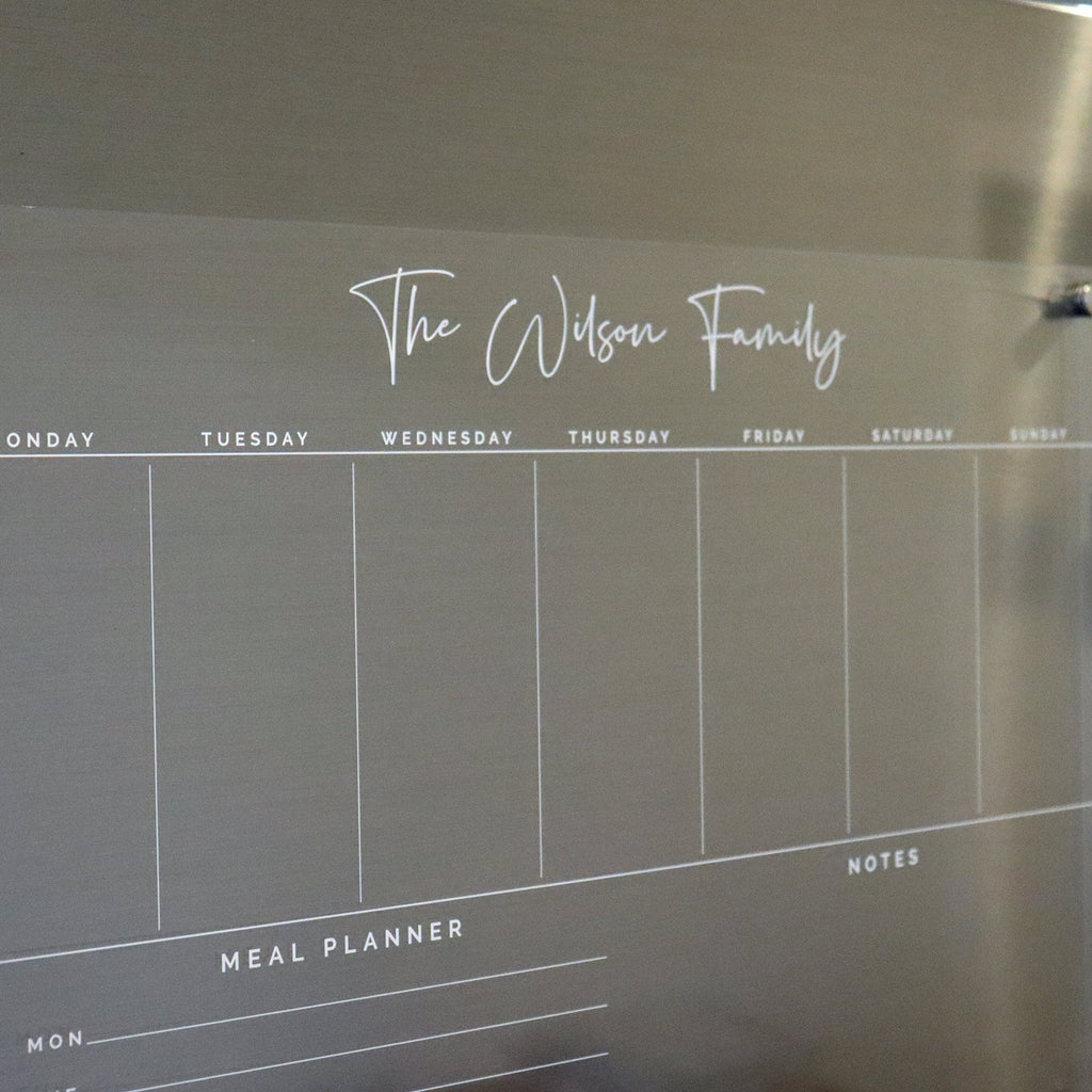 Weekly MEAL Planner Magnetic Fridge Acrylic Planner A3