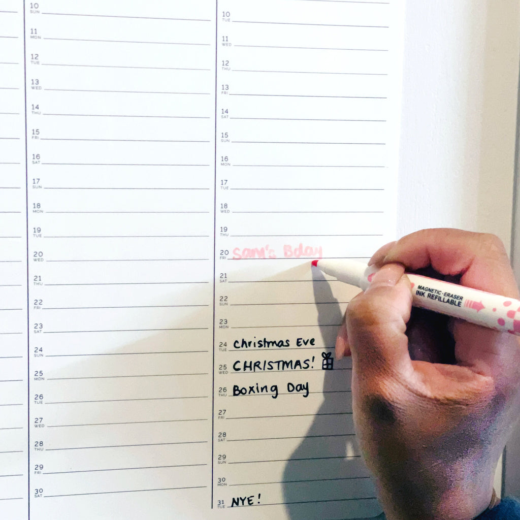 2024 Yearly Planner - A3 Magnetic Whiteboard Yearly Calendar - Organiser and Calendar