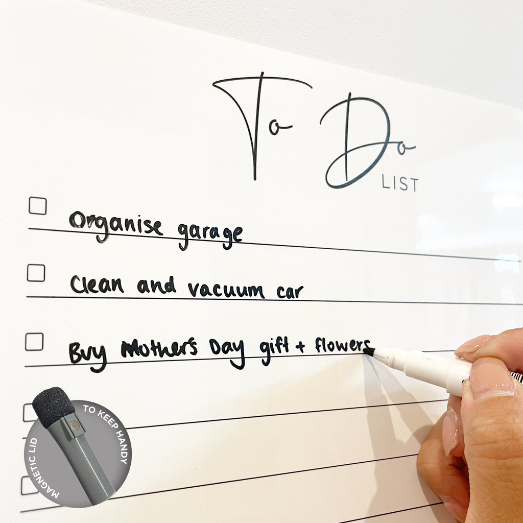 REMOVABLE To Do List - A4 Removable Adhesive Whiteboard To Do List - Family Organiser