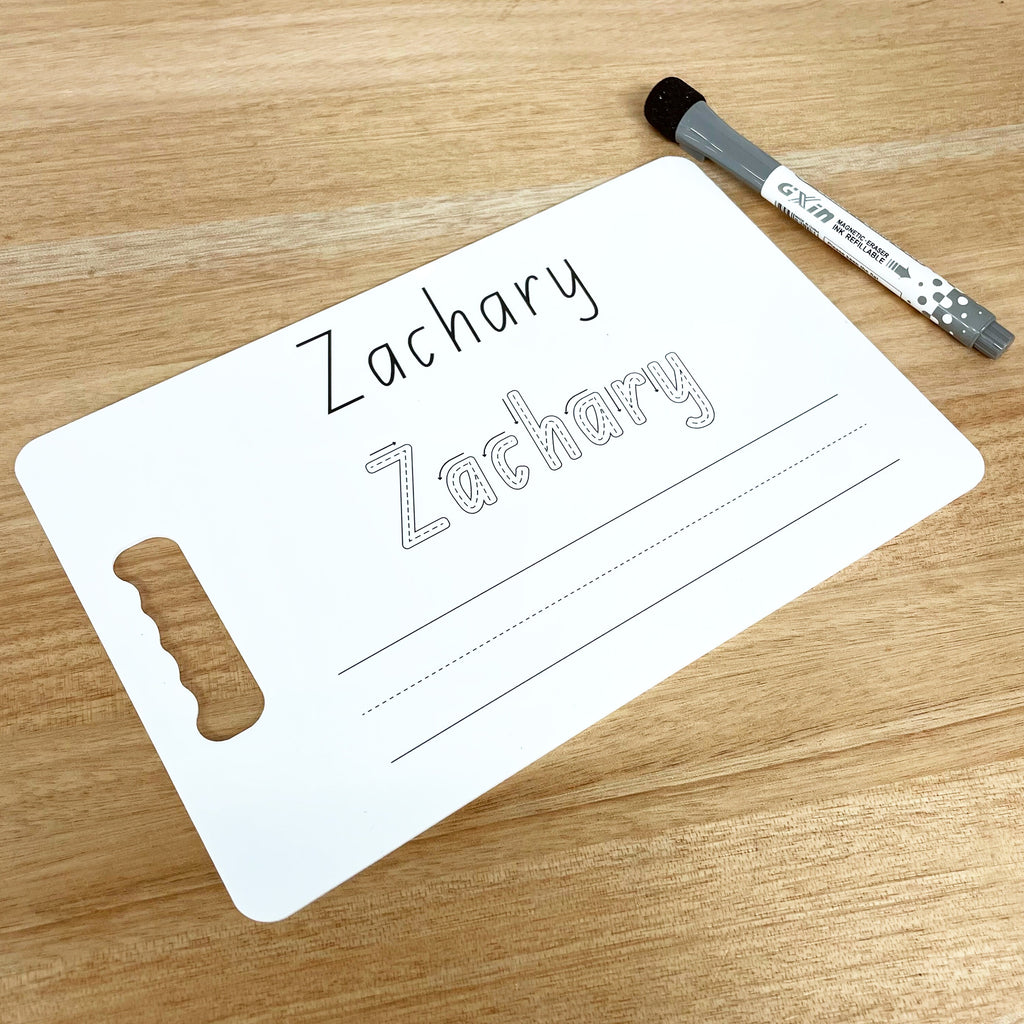 Custom Kids Name Writing Practice Whiteboard | Handheld Kids Name Tracing Practice | Childrens' Acrylic Whiteboard