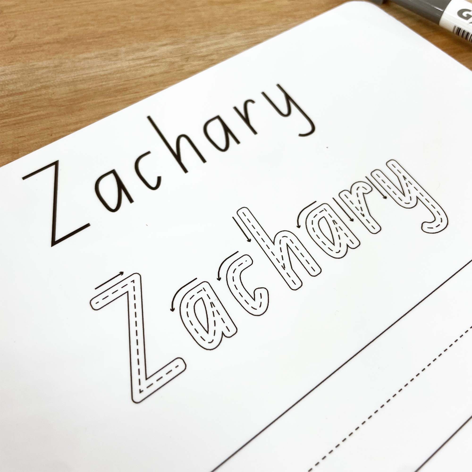 Custom Kids Name Writing Practice Whiteboard β CoCreative Design