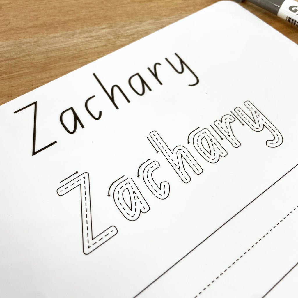 Custom Kids Name Writing Practice Whiteboard | Handheld Kids Name Tracing Practice | Childrens' Acrylic Whiteboard