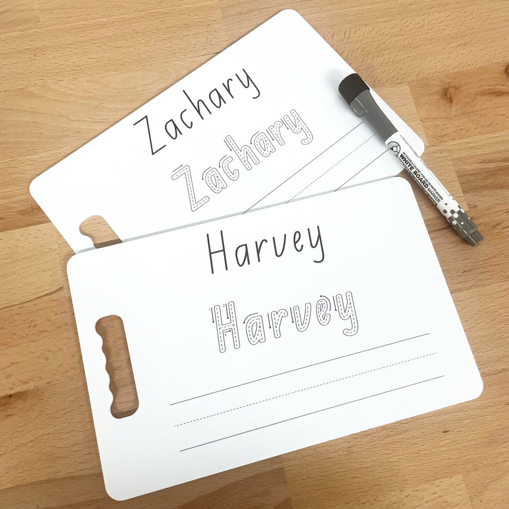 Custom Kids Name Writing Practice Whiteboard | Handheld Kids Name Tracing Practice | Childrens' Acrylic Whiteboard