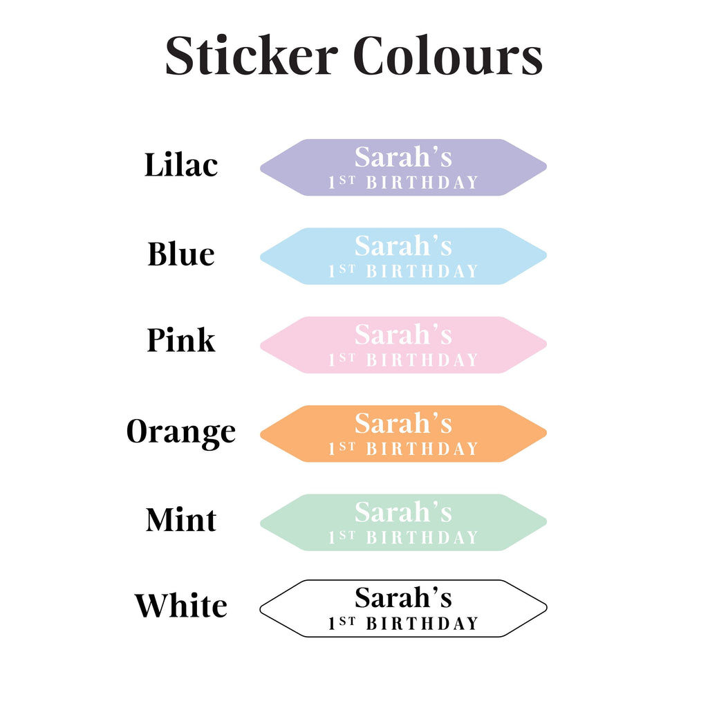 Personalised Vinyl Height Chart Labels - Custom Name Height Chart Stickers