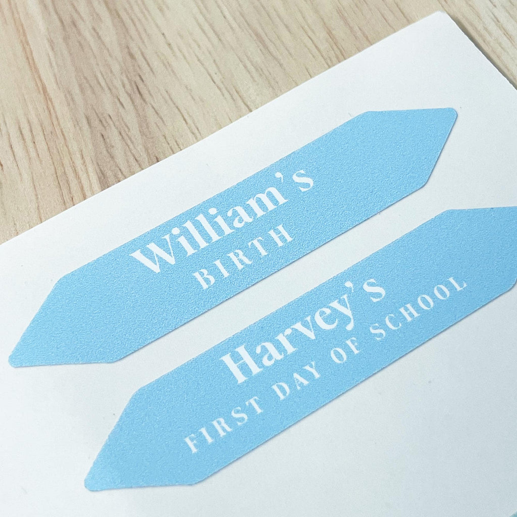 Personalised Vinyl Height Chart Labels - Custom Name Height Chart Stickers