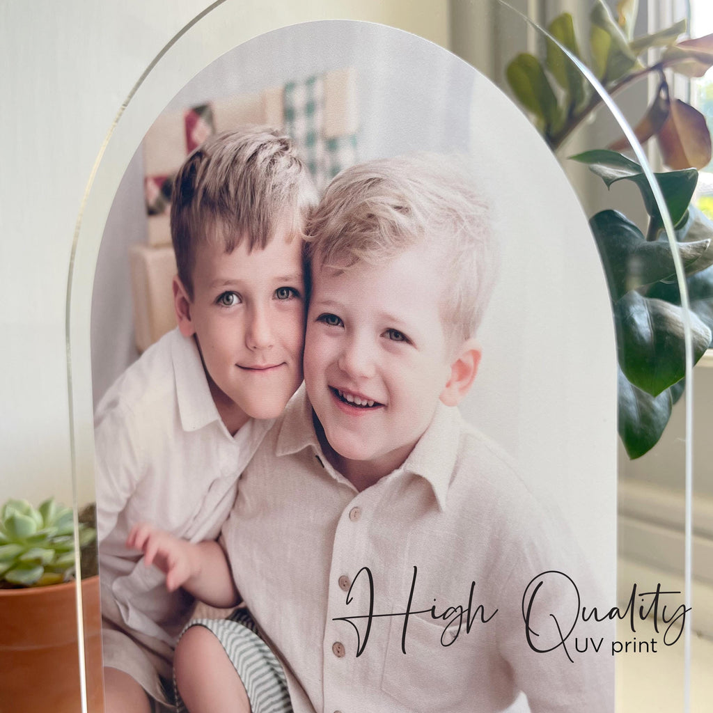 Personalized Photo Arch Plaque | Premium Clear Acrylic Plaque | Mother's Day Gift | Christmas Gifts