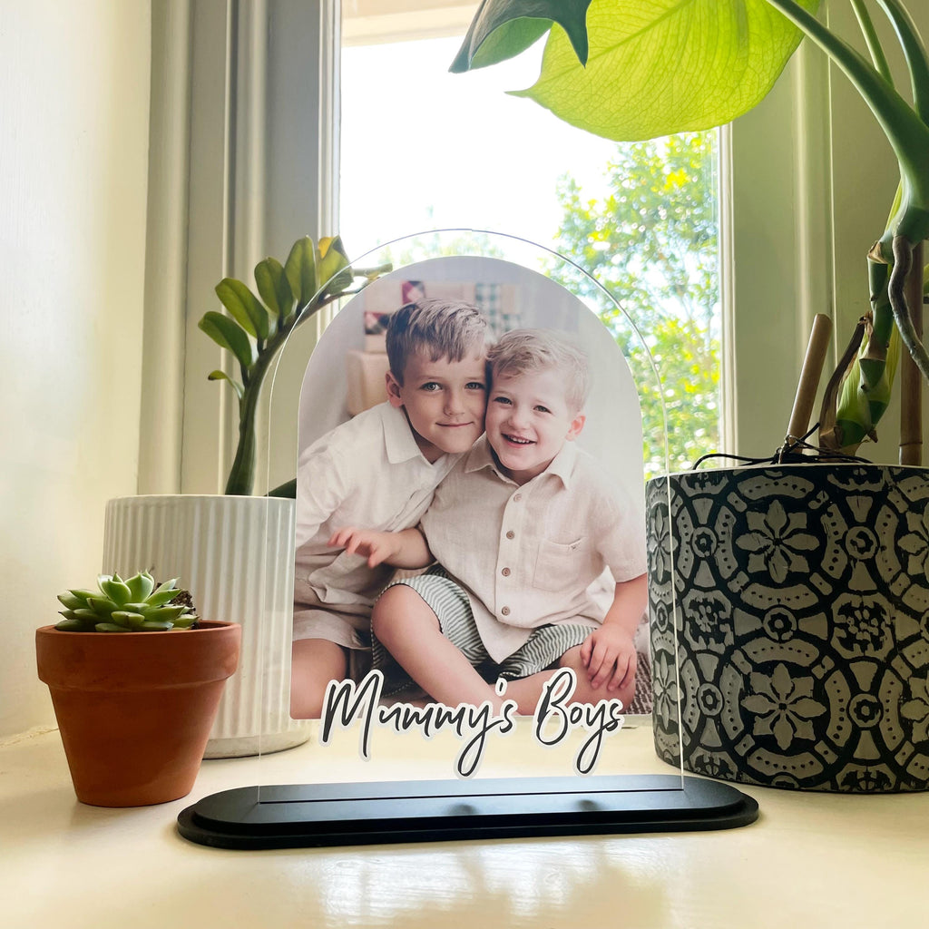 Personalized Photo Arch Plaque | Premium Clear Acrylic Plaque | Mother's Day Gift | Christmas Gifts