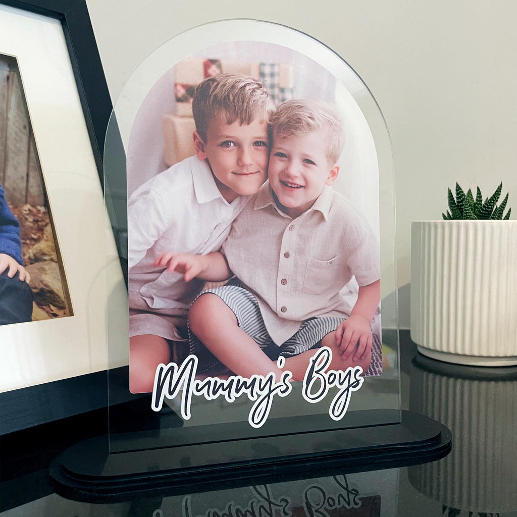 Personalized Photo Arch Plaque | Premium Clear Acrylic Plaque | Mother's Day Gift | Christmas Gifts