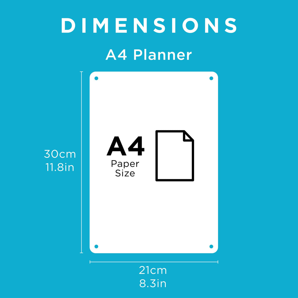 BLANK A4 Fridge Acrylic Planner - Premium Clear Acrylic Whiteboard - Family Organiser - Notes Board - Scribble Board