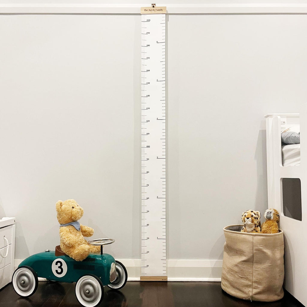 Custom Name Kids Height Chart | Portable Canvas Growth Chart | Removable Height Ruler - Imperial & Metric Measurements Growth Tracker | NEW!