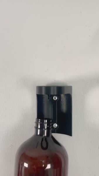 Pump Bottle Wall Mount - 3D Printed Wall-Mounted Bottle Holder - Hand Wash Bottle Holder - Minimalist Bathroom & Kitchen Tidy Organisation