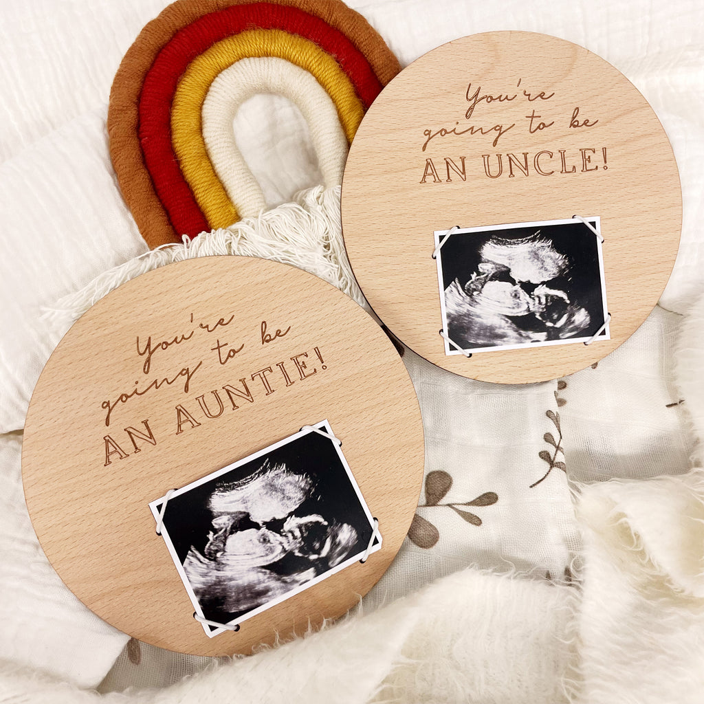 You're Going to be an Uncle and Auntie - pregnancy announcement photo prop ultrasound framed photo 