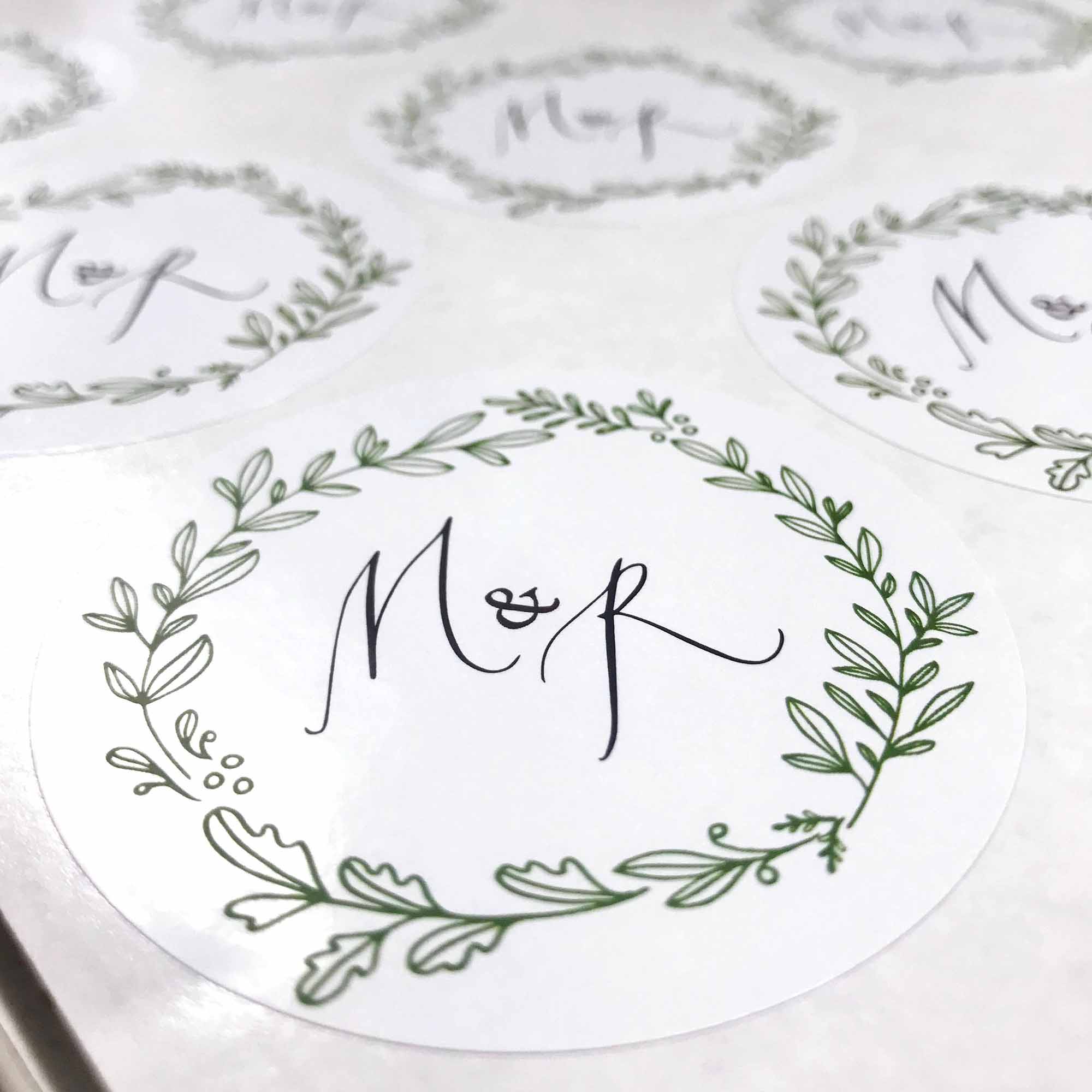 Bride Round Sticker Large Round Wedding Invite Stickers – CoCreative Design