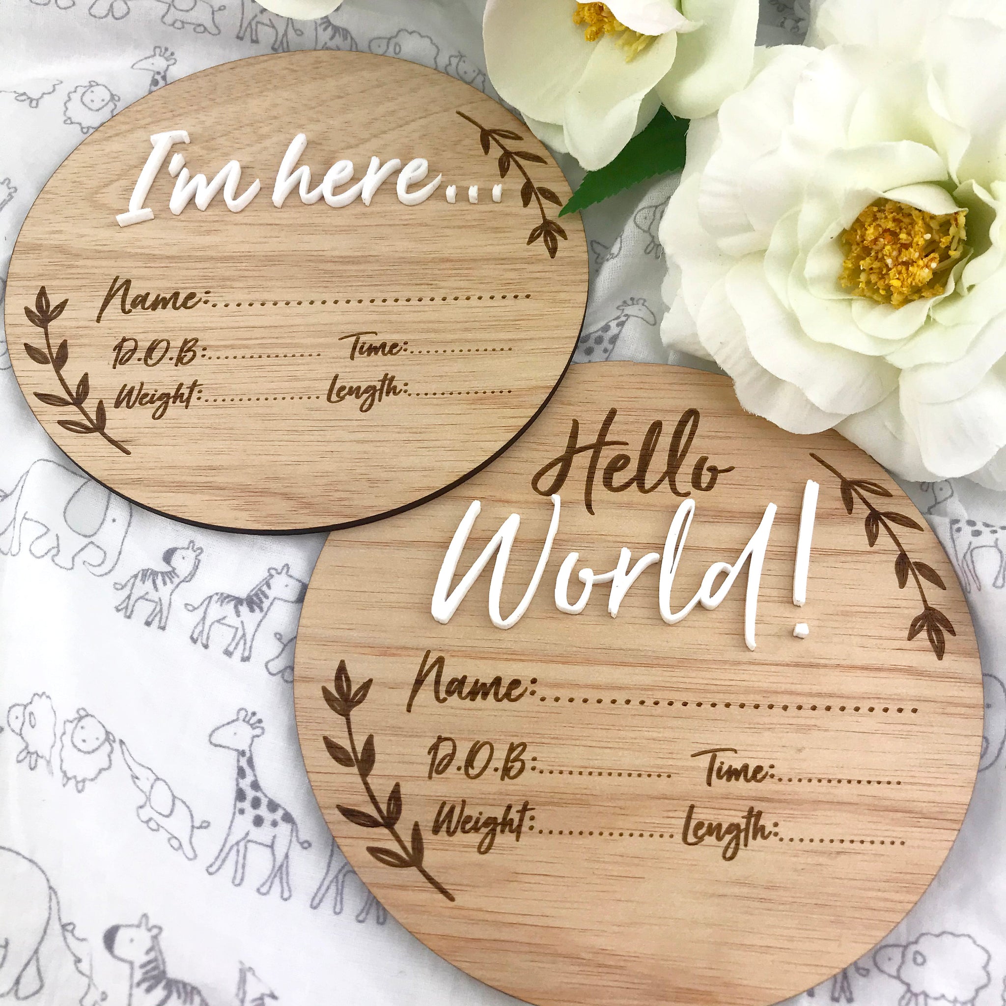 Hello World' Baby Announcement Plaque – CoCreative Design