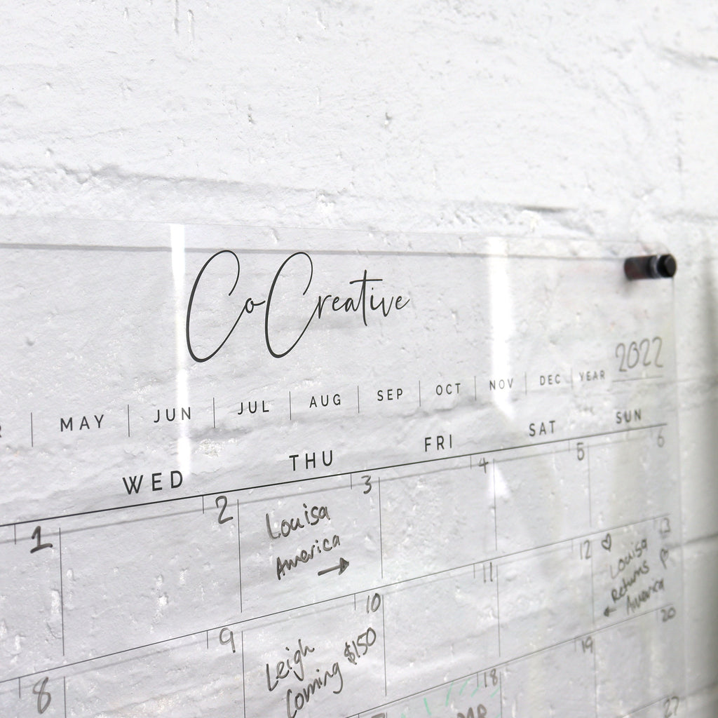 Custom monthly wall planner - acrylic whiteboard  calendar - family wall planner organiser