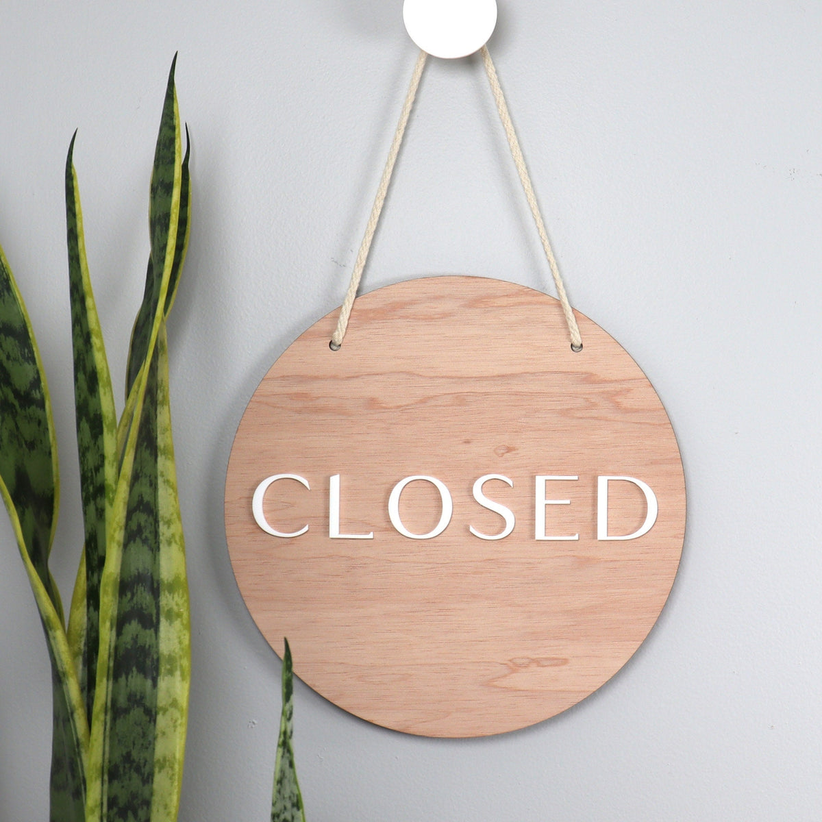 Open and Closed Wooden Hanging Business Door Sign – CoCreative Design