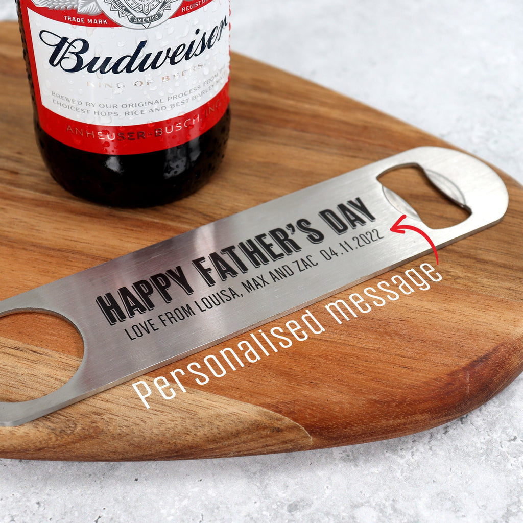 Custom Bar Blade - father's day - unique father's day gift - bottle opener - custom message