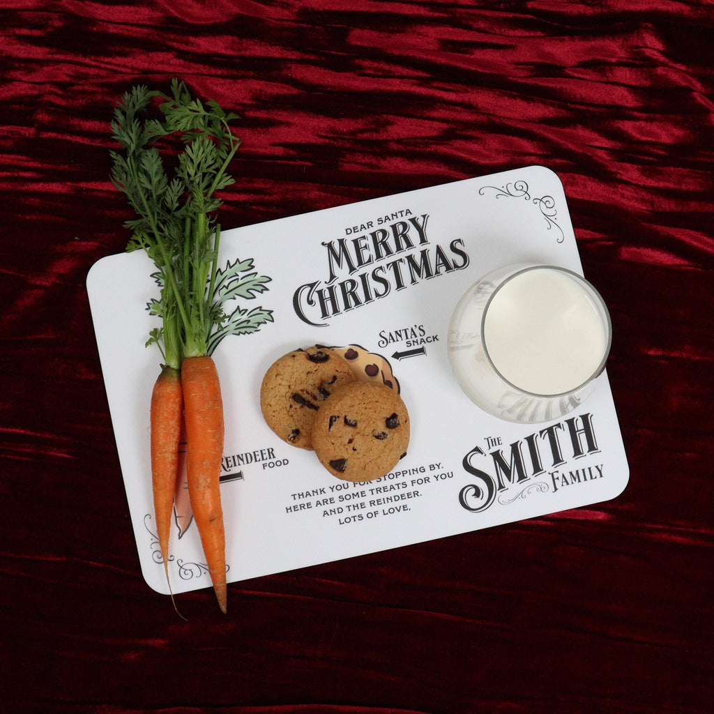 Personalised Santa Plate Treat Acrylic Tray | Santa Board | Santa's Tray | Milk for Santa Board | Cutting Board | Christmas ornaments