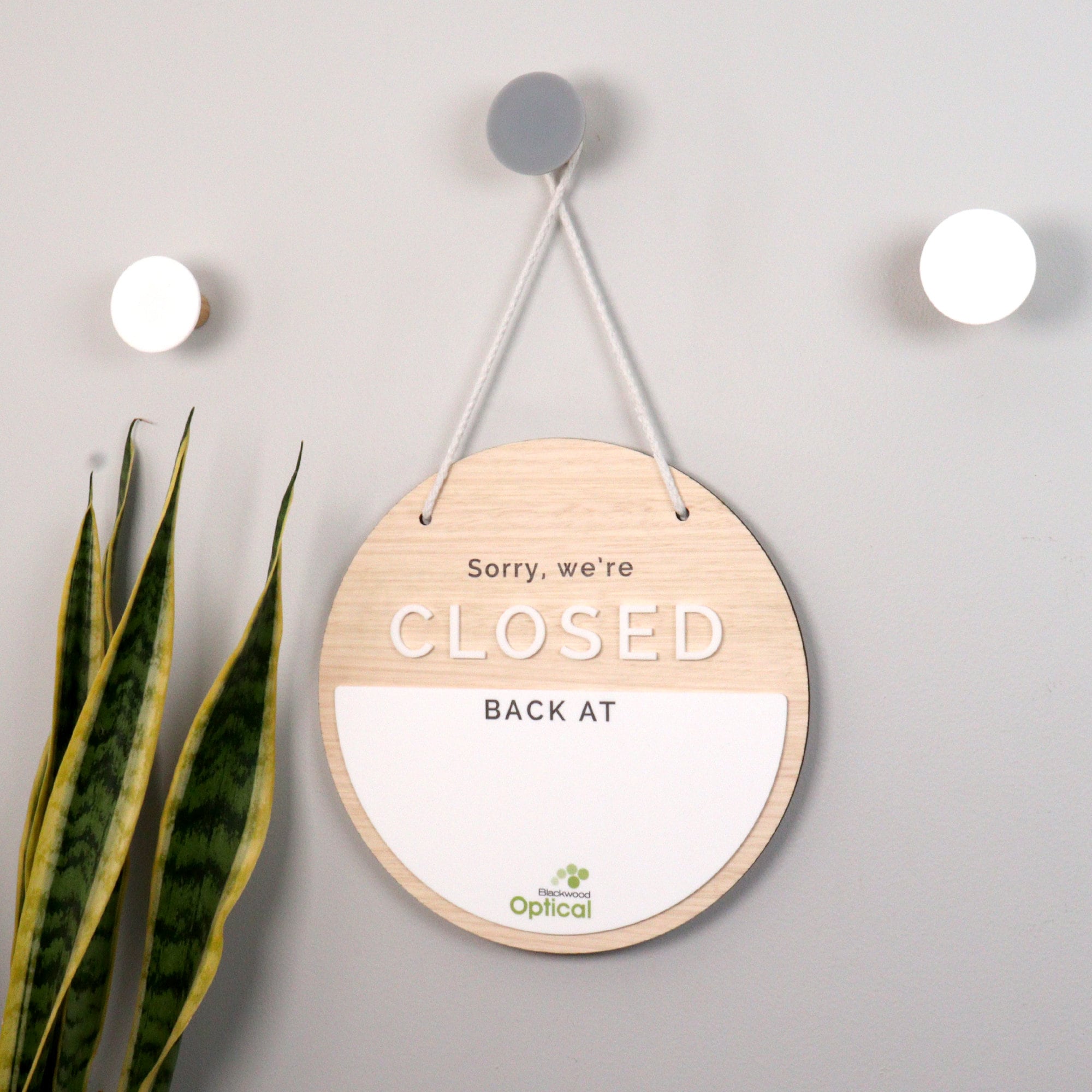 Open Closed Logo Business Sign with Whiteboard Section – CoCreative Design