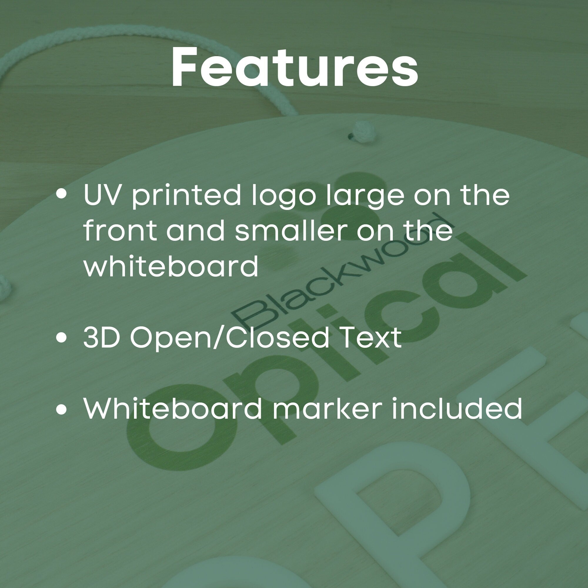 Open Closed Logo Business Sign with Whiteboard Section – CoCreative Design