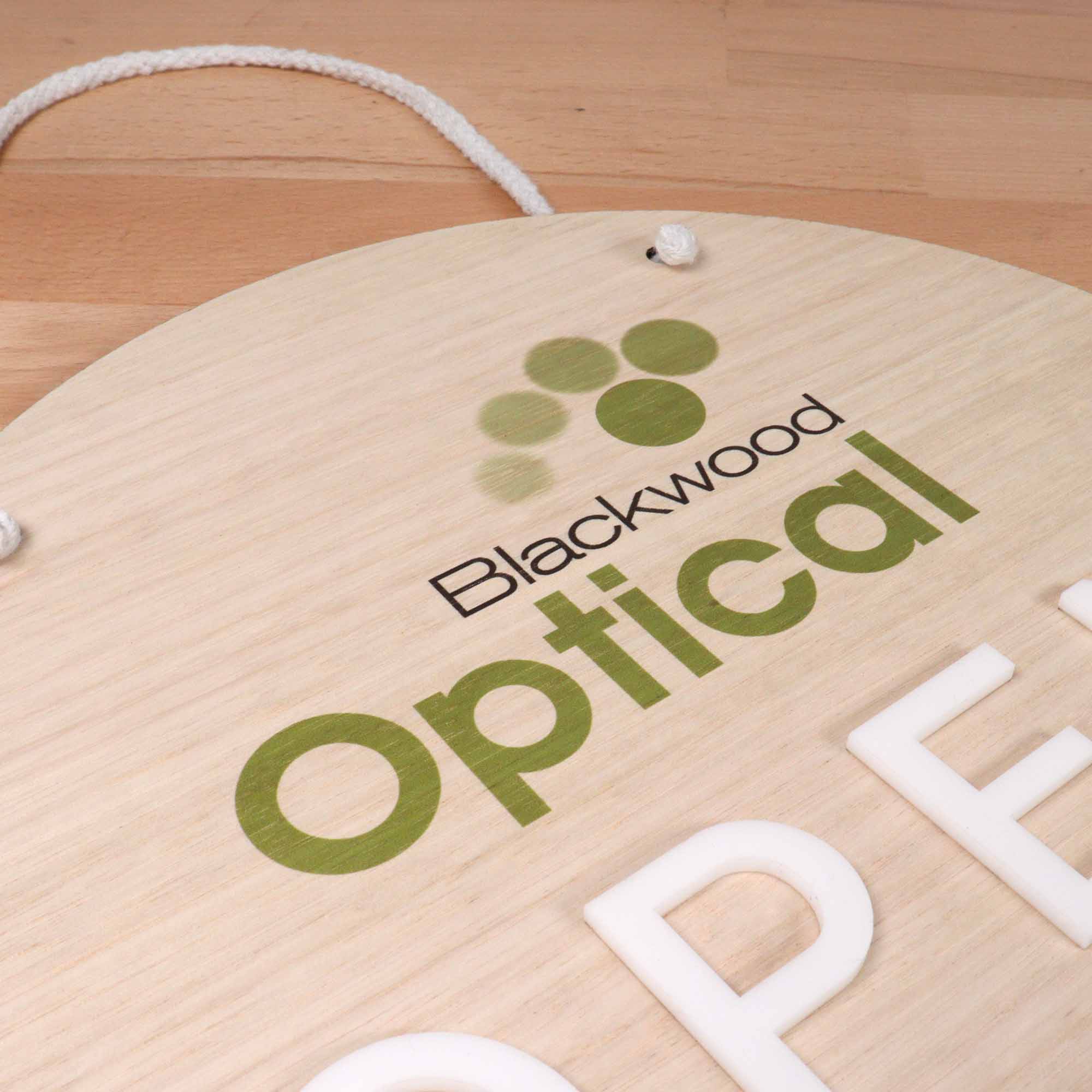 Open Closed Logo Business Sign with Whiteboard Section – CoCreative Design