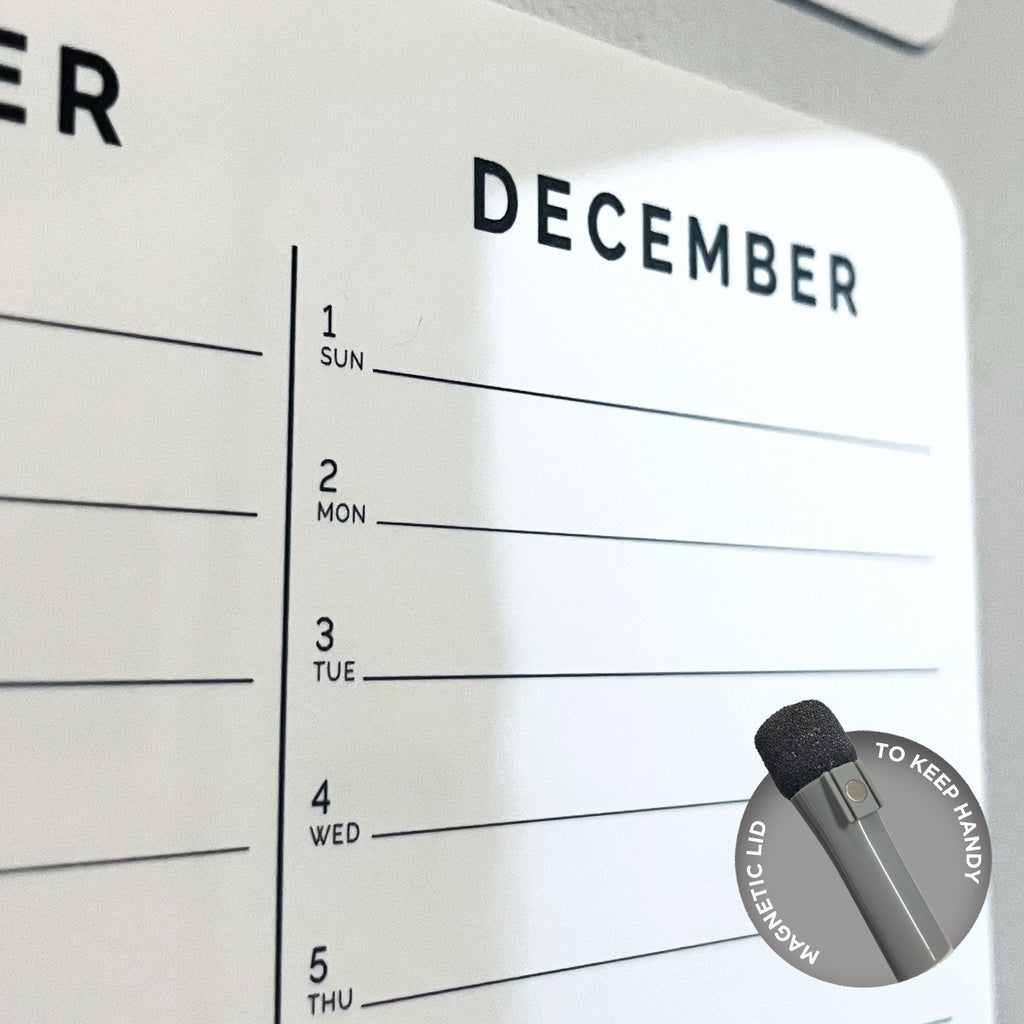 2024 Yearly Planner - A3 Removable Whiteboard Yearly Calendar - Organiser and Calendar
